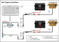 Preview: Raymarine E70305 Caterpillar Motor-Adapterkabel, 12 Pin, 40 cm