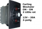 Mobile Preview: Carling Schalter EIN-EIN - Wechsler 1-2 mit 2 roten LED - OHNE Wippe