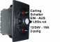 Preview: VAB2UVVC Carling Schalter EIN-AUS 1-0 mit LED 2× rot 12/24V-15A ohne Wippe
