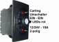Preview: VDB2UVVC Carling Umschalter EIN-EIN 1-2 mit LED 2× rot 12/24V-15A ohne Wippe
