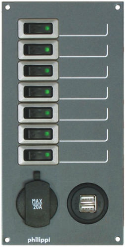 Philippi Stromkreisverteiler STV 207 mit USB-Steckdose