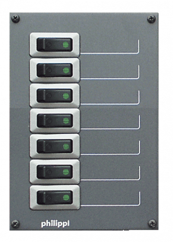 Philippi Stromkreisverteiler STV 217 mit 7 Wipp-Schutzschaltern 10A