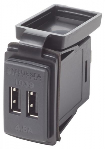 BlueSea 1039 USD EK, USB Einbau-Doppel-Ladesteckdose