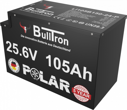 BullTron Lithium Batterie 25,6V 105Ah Smart BMS Polar