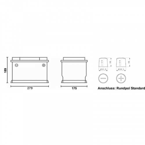BullTron Lithium Starter Batterie 12,8 V 118 Ah Polar – 2000 A Startstrom, kompakte 279-mm-Bauform