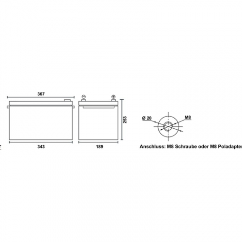 BullTron Lithium Batterie 12,8V 320Ah Smart BMS Po