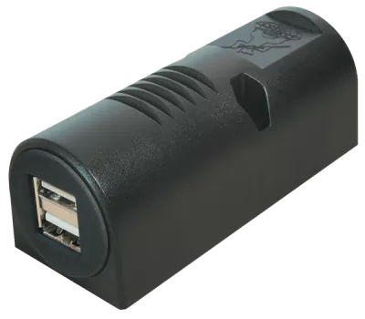 Philippi ProCar USB Doppelsteckdose 2x2,5A - USD 12/24 A - Aufbau