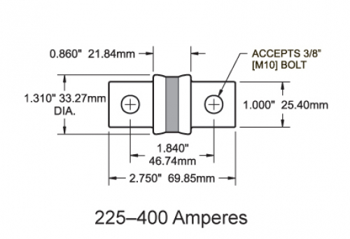 BlueSea T-Sicherung 225-400A 125V