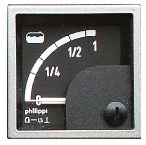 Philippi Quadratisches Messinstrument SQB Water 10-180Ohm Tankanzeige