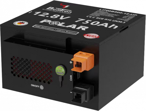 BullTron Lithium Batterie 12,8 V 750 Ah Untersitz Polar – 500 A Smart BMS, Bluetooth, WLAN & Heizung