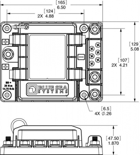 BlueSea 7748 Hauptabsicherungsverteiler SHF 150