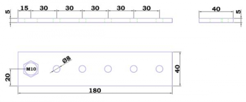 Victron Verbbindungsschiene Busbar (5 holes)