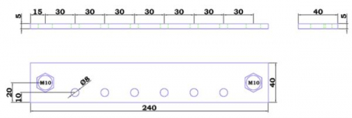 Victron Verbbindungsschiene Busbar (6 holes)