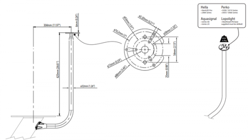 Scanstrut DPT-LB-01 Halterung für 45cm Dome