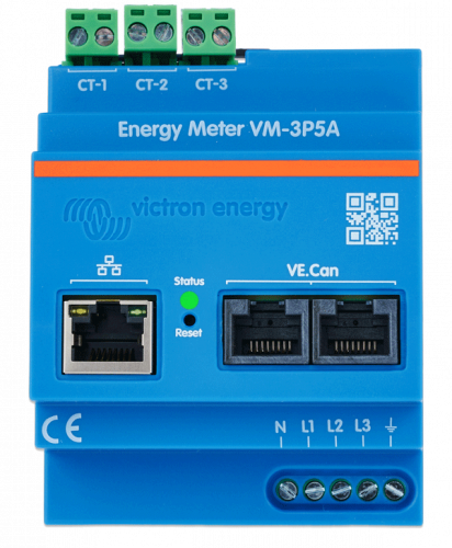 Victron Energy Meter VM-3P5A 3-phasig mit Ethernet und VE.Can für externe 5A-Stromwandler