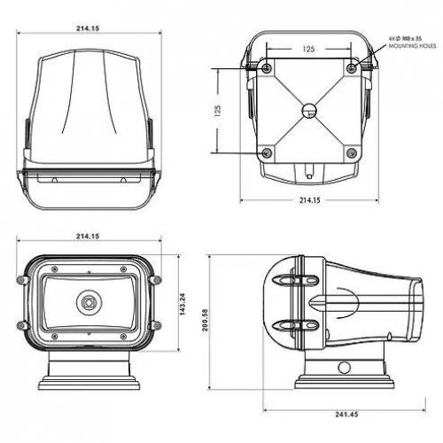 LED Suchscheinwerfer Typ 970SL (50W, 12V & 24V)