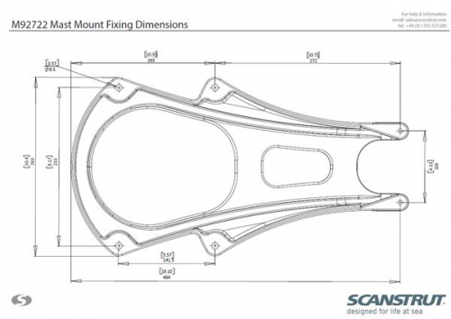 Scanstrut M92722 Masthalterung für alle 18" Radomantennen von Raymarine