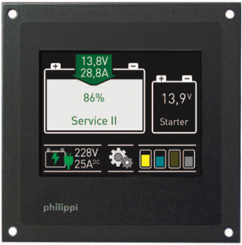 Philippi Batteriemonitor BTM2 12/24V mit NMEA-2000