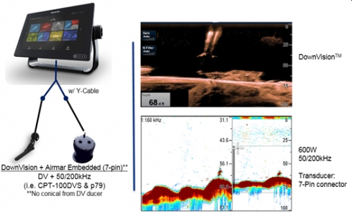 Raymarine A80486 Y-Geberadapterkabel 9-Pin Gerät auf 9-Pin Geber & 7-Pin Geber