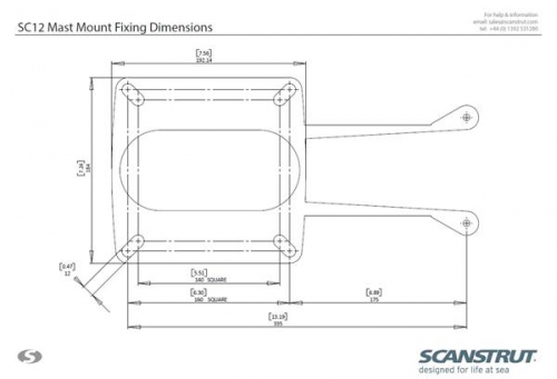 Scanstrut SC12 Masthalterung für mittlere Radomantennen