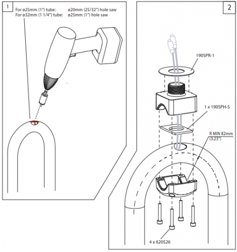 Scanstrut SPR-7-RM Konsole Steuersäule für 7" Anzeige, tiefe Ausführung