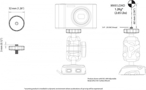 Scanstrut RL-511 Rokk Halterung für Action-Cam oder Fotoapparate