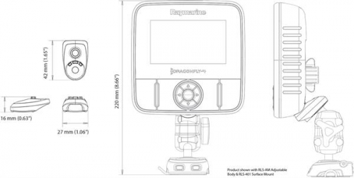 Scanstrut RL-512 Rokk Adapter für Raymarine Dragonfly 4/5