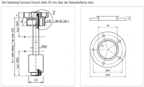 Philippi Tankgeber Tauchrohrgeber (Diesel/Benzin) - TGT