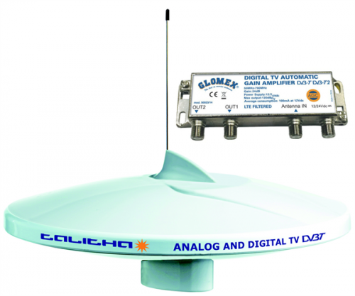 Glomex V9125 AGCU/DAB20 - DVB-T2 TV/Radio/DAB-Antenne