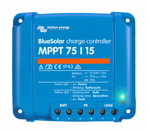 Victron Solarladeregler BlueSolar MPPT 75/15 (12/24V-15A) ohne Bluetooth