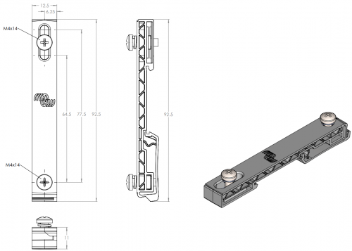 Victron DIN35 adapter medium
