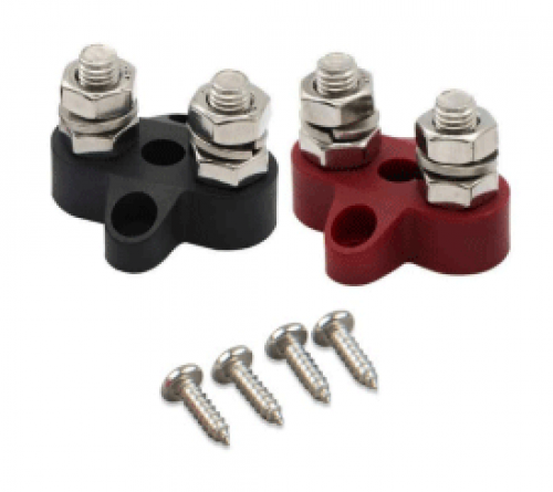 Victron Dual Terminal Stud M8-linked set (1 red/1 black)