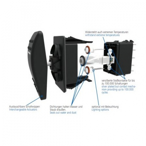 Carling CA1003 LED grün - Schalter on/off