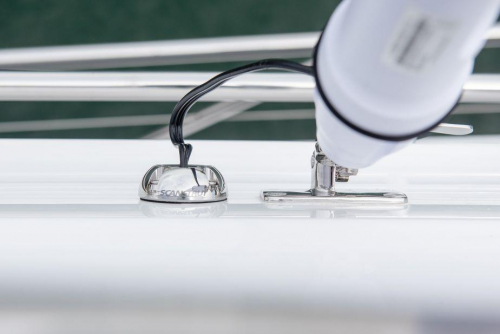 Scanstrut DS21B-S Decksdurchführung Edelstahl bis 21mm Stecker und 9-14mm Kabel grau
