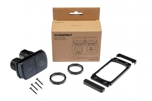 Scanstrut Flip Pro Duo - USB-A / USB-C und 12-V-Steckdose