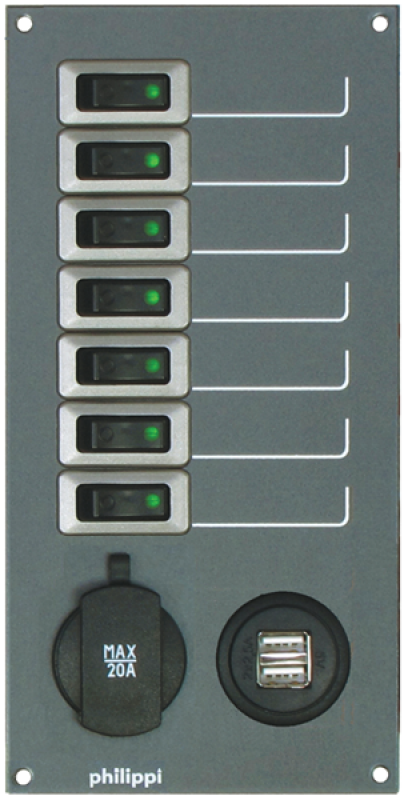 Philippi Stromkreisverteiler STV 207 mit USB-Steckdose