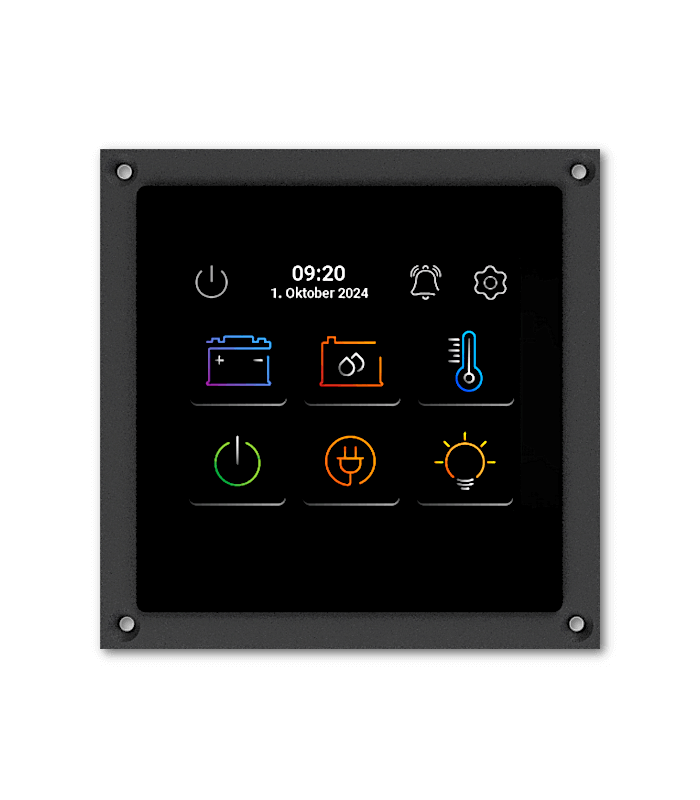 Philippi SystemMonitor PSM3 P-Bus Touchdisplay für Batterie-, Tank- und Energiemonitoring