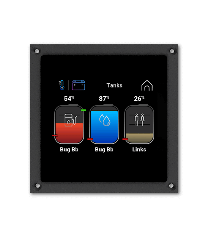 Philippi SystemMonitor PSM3 P-Bus Touchdisplay für Batterie-, Tank- und Energiemonitoring