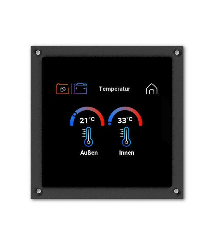 Philippi SystemMonitor PSM3 P-Bus Touchdisplay für Batterie-, Tank- und Energiemonitoring