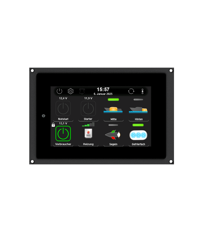 Philippi SystemMonitor PSL Plus P-Bus 5" Touchdisplay mit integriertem Tank- und Temperaturinterface