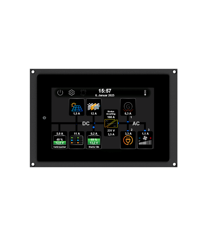 Philippi SystemMonitor PSL Plus P-Bus 5" Touchdisplay mit integriertem Tank- und Temperaturinterface