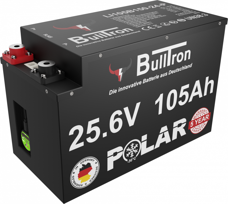BullTron Lithium Batterie 25,6V 105Ah Smart BMS Polar