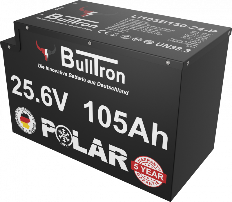 BullTron Lithium Batterie 25,6V 105Ah Smart BMS Polar