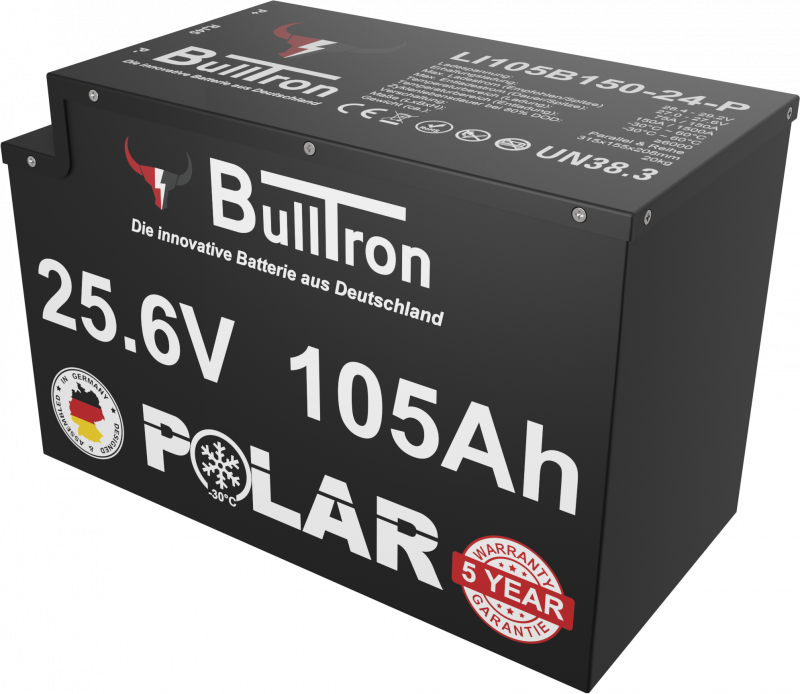 BullTron Lithium Batterie 25,6V 105Ah Smart BMS Polar BullTron Lithium Batterie 25,6V 105Ah Smart BMS Polar