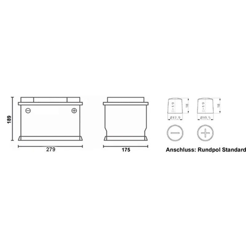 BullTron Lithium Starter Batterie 12,8 V 118 Ah Polar – 2000 A Startstrom, kompakte 279-mm-Bauform