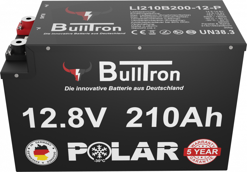 BullTron Lithium Batterie 12,8V 210Ah Smart BMS Polar BullTron Lithium Batterie 12,8V 210Ah Smart BMS Polar