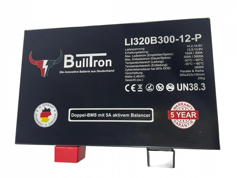 BullTron Lithium Batterie 12,8V 320Ah Untersitz Polar Smart BMS
