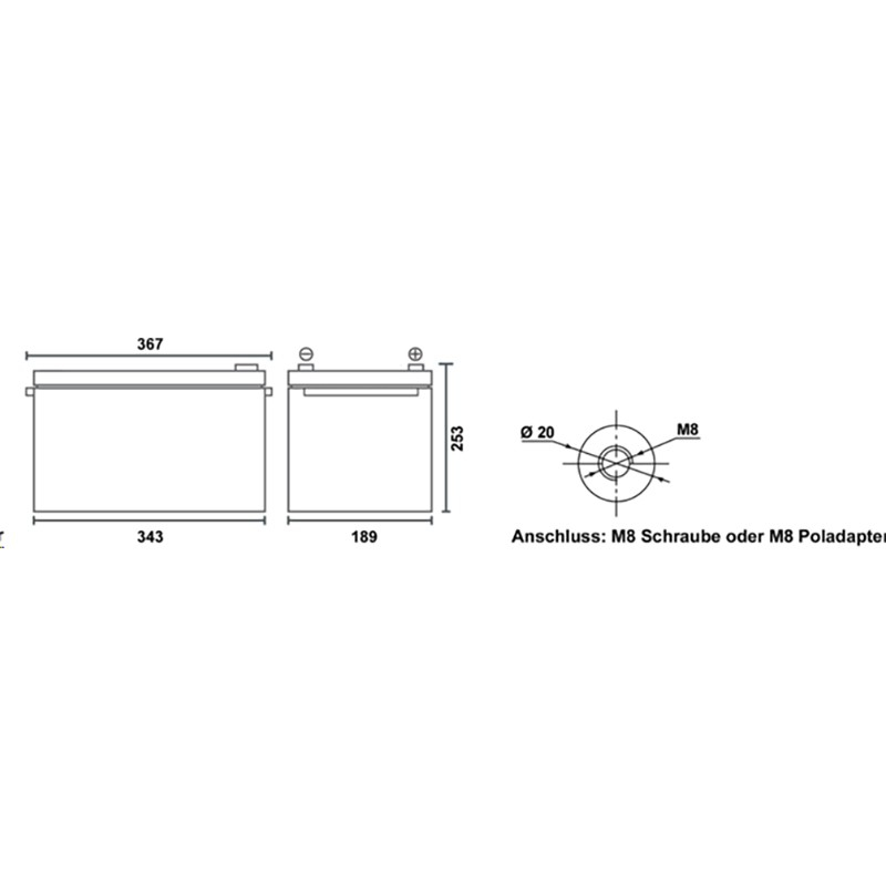 BullTron Lithium Batterie 12,8V 320Ah Smart BMS Po BullTron Lithium Batterie 12,8V 320Ah Smart BMS Po