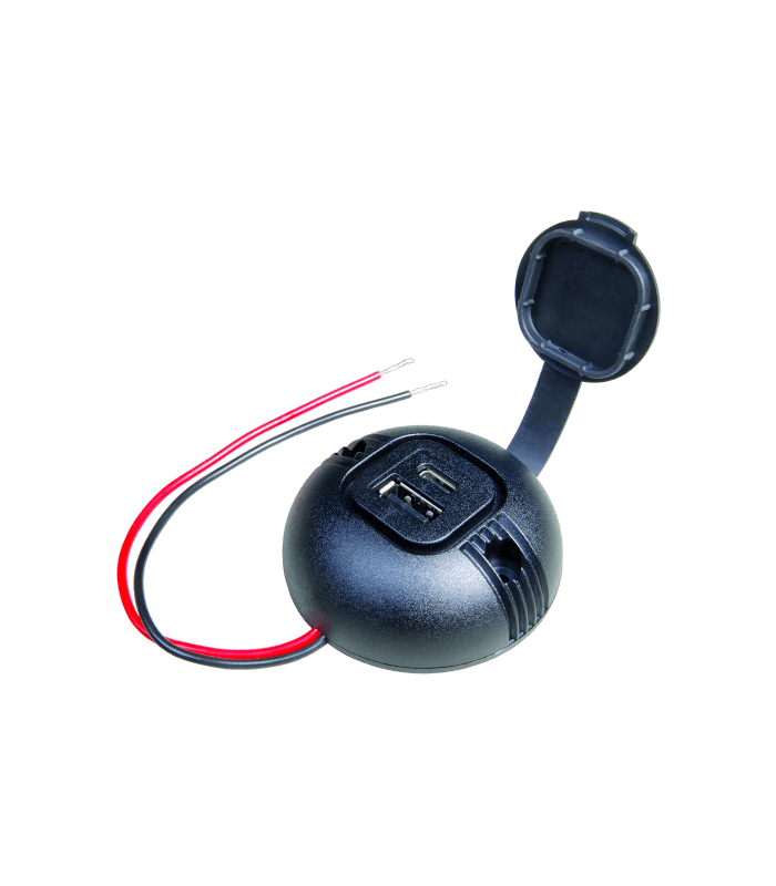 Philippi USA-CA Power USB-C/A Aufbau-Doppelsteckdose