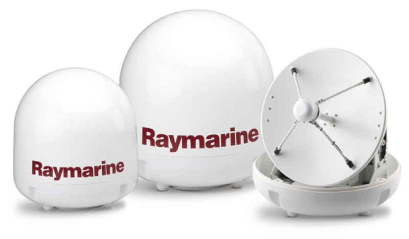 Raymarine E70462 45STV Satelliten-TV-Antenne – Selbstausrichtende Marine Sat-Antenne 45 cm